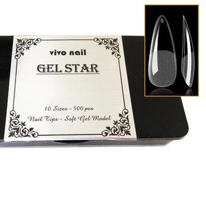 VIVO 500pcs Stiletto MATTE Medium Full Cover Gel Artificial False Fake Nails Tip